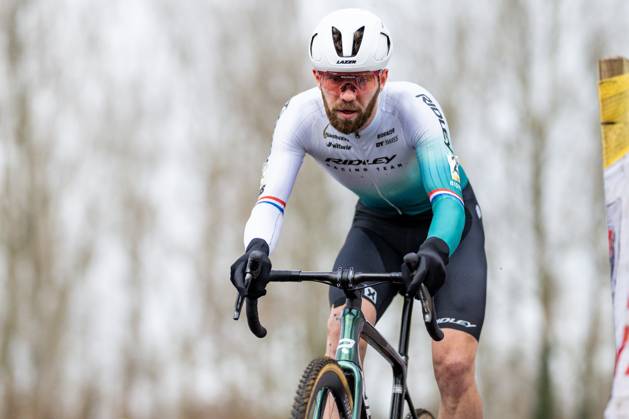 Dutch Joris Nieuwenhuis pictured in action during the men elite race at the cyclocross cycling event in Gullegem on Saturday 03 January 2026, stage 7 8 in the Superprestige cyclocross cycling competition DAVIDxPINTENS x153346357x