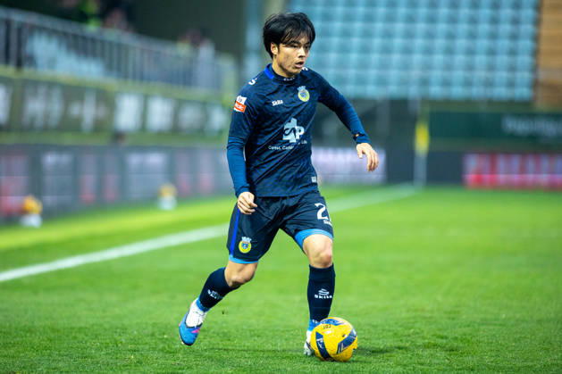 FOOTBALL - Tondela 3 vs Arouca 1, round 17 of portuguese Liga, 2025 26. Joao Cardoso Stadium, in Tondela, Portugal. Saturday, 2026 01 03. Fukui (21) Arouca. TONDELA VISEU PORTUGAL ESTÁDIO JOÃO CARDOSO Copyright: xGILxPERESx