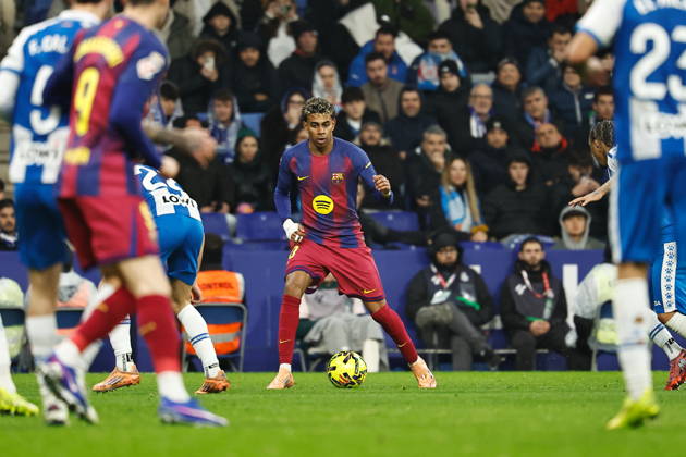 Lamine Yamal (Barcelona), JANUARY 3, 2026 - Football Soccer : Spanish LaLiga EA Sports match between RCD Espanyol de Barcelona - FC Barcelona, Barca at the RCDE Stadium in Barcelona, Spain. Noxthirdxpartyxsales aflo_315039542