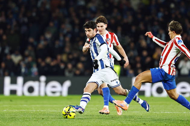 Goncalo Guedes (Sociedad), JANUARY 4, 2026 - Football Soccer : Spanish LaLiga EA Sports match between Real Sociedad - Club Atletico de Madrid at the Estadio de Anoeta in San Sebastian, Spain. Noxthirdxpartyxsales aflo_315141544