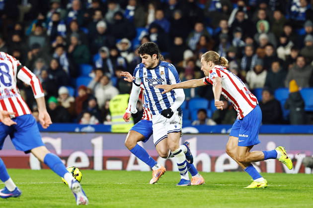 Goncalo Guedes (Sociedad), JANUARY 4, 2026 - Football Soccer : Spanish LaLiga EA Sports match between Real Sociedad - Club Atletico de Madrid at the Estadio de Anoeta in San Sebastian, Spain. Noxthirdxpartyxsales aflo_315141548