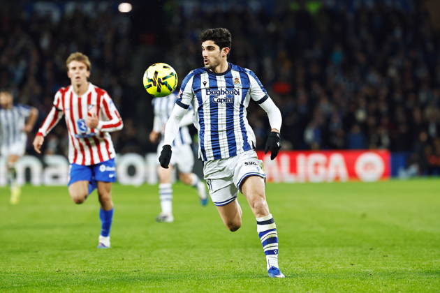 Goncalo Guedes (Sociedad), JANUARY 4, 2026 - Football Soccer : Spanish LaLiga EA Sports match between Real Sociedad - Club Atletico de Madrid at the Estadio de Anoeta in San Sebastian, Spain. Noxthirdxpartyxsales aflo_315160846