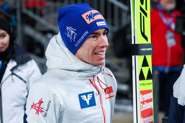 Bischofshofen, Austria 05 January 2026 74 Four Hills Tournament Bischofshofen 2025 2026 Qualification In the picture Stefan Kraft Austria AUT Paul Außerleitner Ski jump Copyright: xFotostandx xHettichx