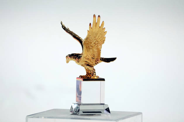 Bischofshofen, Austria 06 January 2026 74 Four Hills Tournament Bischofshofen 2025 2026 Jumping In the picture The Golden Tournament Eagle awaits the new winner of the overall ranking Paul Außerleitner Ski jump Copyright: xFotostandx xHettichx