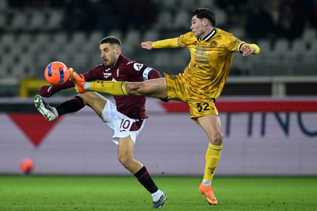 Cm Torino 07 01 2026 - campionato di calcio serie A Torino-Udinese foto Cristiano Mazzi Image nella foto: Nikola Vlasic-Jurgen Ekkelenkamp