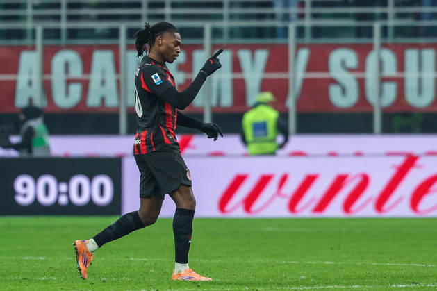 AC Milan vs Genoa CFC Serie A 2025 26 08 01 2026 Rafael Leao of AC Milan celebrates after scoring a goal during Serie A 2025 26 football match between AC Milan and Genoa CFC at San Siro Stadium in Milan Copyright: xBEAUTIFULxSPORTS Carabellix