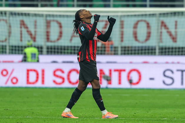 AC Milan vs Genoa CFC Serie A 2025 26 08 01 2026 Rafael Leao of AC Milan celebrates after scoring a goal during Serie A 2025 26 football match between AC Milan and Genoa CFC at San Siro Stadium in Milan Copyright: xBEAUTIFULxSPORTS Carabellix