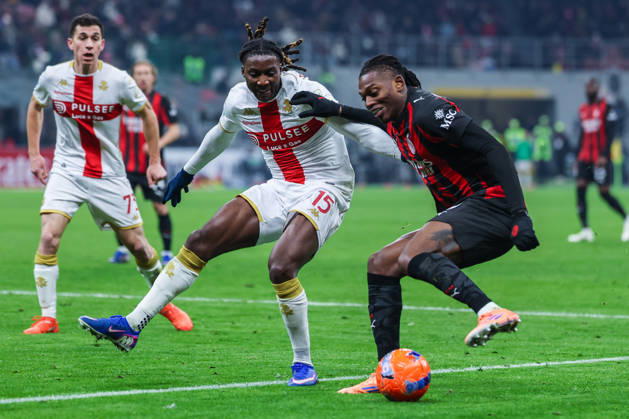 AC Milan vs Genoa CFC Serie A 2025 26 08 01 2026 Rafael Leao of AC Milan seen in action during Serie A 2025 26 football match between AC Milan and Genoa CFC at San Siro Stadium in Milan Copyright: xBEAUTIFULxSPORTS Carabellix