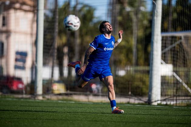 Gent s Tiago Araujo pictured in action during a friendly soccer game between Belgian KAA Gent and Romanian CFR 1907 Cluj, at the winter training camp in Oliva, Spain, Friday 09 January 2026. JASPERxJACOBS  x154747557x