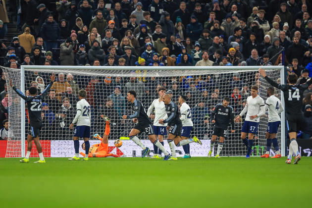 Tottenham Hotspur v Aston Villa, FA Cup, 3rd Round GOAL Aston Villa Midfielder Morgan Rogers 27 makes it 0-2 during the FA Cup match between Tottenham Hotspur and Aston Villa at Tottenham Hotspur Stadium, London, UK on 10 January 2026. Editorial use only DataCo restrictions apply See www.football-dataco.com , Copyright: xChrisxFoxwellx PSI-23550-0028
