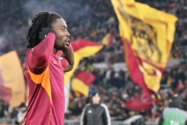 Foto IPP Felice De Martino Roma 10 01 2026 Calcio Campionato serie A 2025-2026 Roma - Sassuolo Nella foto: Esultanza dopo il gol di Manu Koné Italy Photo Press World Copyright Roma italy Italia ITALY Copyright: xR4924_italyphotopressx