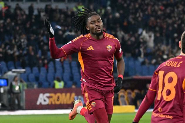 Foto IPP Felice De Martino Roma 10 01 2026 Calcio Campionato serie A 2025-2026 Roma - Sassuolo Nella foto: Esultanza dopo il gol di Manu Koné Italy Photo Press World Copyright Roma italy Italia ITALY Copyright: xR4924_italyphotopressx