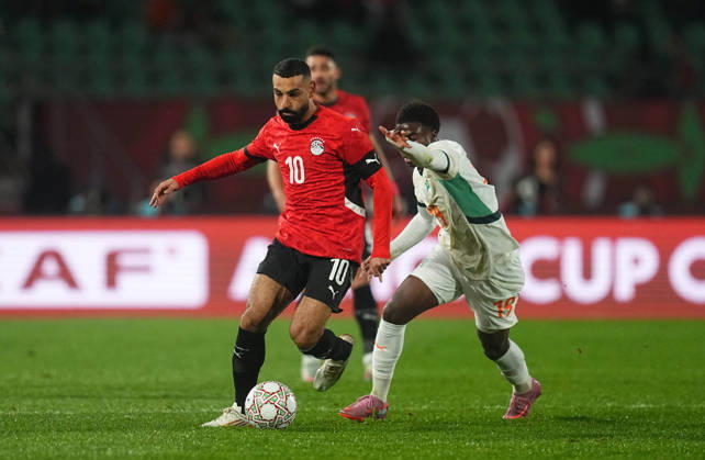 Mohamed Salah Mahrous Ghaly Egypt controls the ball during the Africa Cup Of Nations match between Ivory Coast and Egypt at Agadir Stadium on January 10, 2026 in Agadir, Morocco Photo by Thor Wegner DeFodi Images