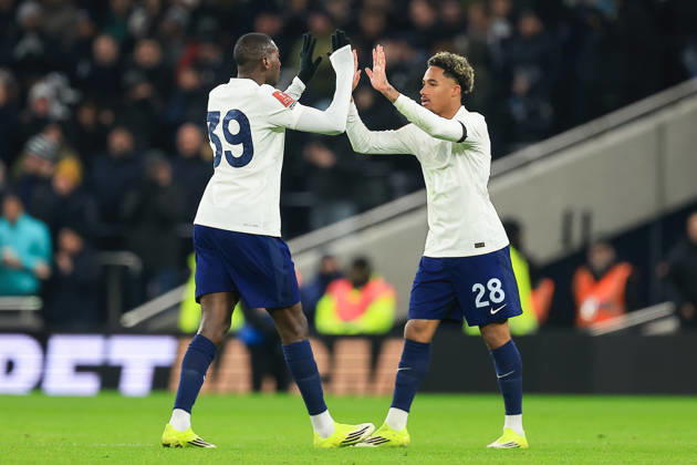 Tottenham Hotspur v Aston Villa, FA Cup, 3rd Round GOAL CELEBRATION Tottenham Hotspur Forward Wilson Odobert (28) makes it 1-2 during the FA Cup match between Tottenham Hotspur and Aston Villa at Tottenham Hotspur Stadium, London, UK on 10 January 2026. Editorial use only DataCo restrictions apply See www.football-dataco.com , Copyright: xChrisxFoxwellx PSI-23550-0105