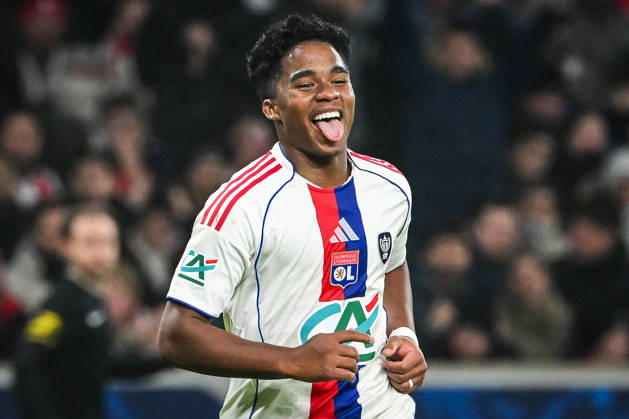 January 11, 2026, Villeneuve-D ascq, France, France: Endrick FELIPE MOREIRA DE SOUSA of Lyon celebrates his goal during the French Cup match between Lille OSC (LOSC) and Olympique Lyonnais (OL) at Pierre Mauroy Stadium on January 11, 2026 in Villeneuve-d Ascq near Lille, France. Villeneuve-D ascq France - ZUMAm308 20260111_zsp_m308_009 Copyright: xMatthieuxMirvillex