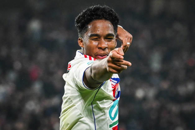 January 11, 2026, Villeneuve-D ascq, France, France: Endrick FELIPE MOREIRA DE SOUSA of Lyon celebrates his goal during the French Cup match between Lille OSC (LOSC) and Olympique Lyonnais (OL) at Pierre Mauroy Stadium on January 11, 2026 in Villeneuve-d Ascq near Lille, France. Villeneuve-D ascq France - ZUMAm308 20260111_zsp_m308_013 Copyright: xMatthieuxMirvillex