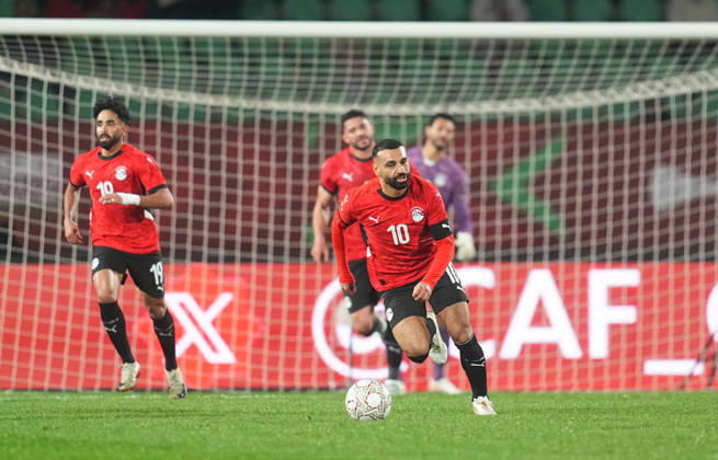 Mohamed Salah Mahrous Ghaly Egypt controls the ball during the Africa Cup Of Nations match between Ivory Coast and Egypt at Agadir Stadium on January 10, 2026 in Agadir, Morocco Photo by Thor Wegner DeFodi Images
