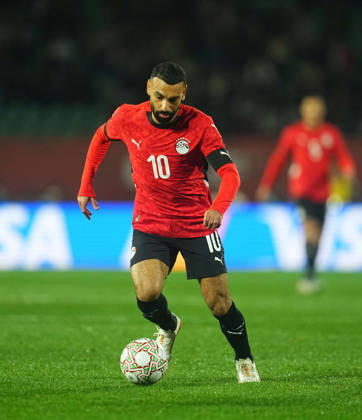 Mohamed Salah Mahrous Ghaly Egypt controls the ball during the Africa Cup Of Nations match between Ivory Coast and Egypt at Agadir Stadium on January 10, 2026 in Agadir, Morocco Photo by Thor Wegner DeFodi Images