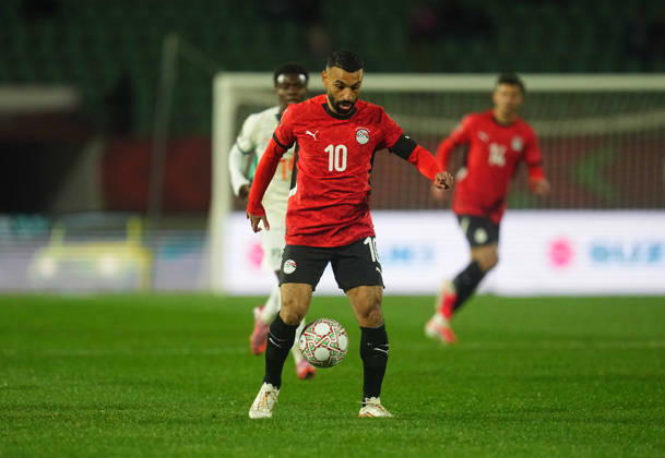 Mohamed Salah Mahrous Ghaly Egypt controls the ball during the Africa Cup Of Nations match between Ivory Coast and Egypt at Agadir Stadium on January 10, 2026 in Agadir, Morocco Photo by Thor Wegner DeFodi Images