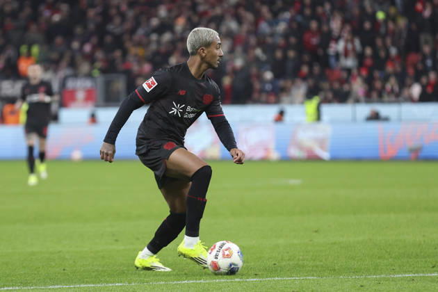 Arthur Bayer 04 Leverkusen in action, on the ball, single action during the Bundesliga match between Bayer 04 Leverkusen and VfB Stuttgart, BayArena on January 10, 2026 in Leverkusen, Germany Photo by Oliver Kaelke DeFodi Images Arthur Bayer 04 Leverkusen controls the ball during the Bundesliga match between Bayer 04 Leverkusen and VfB Stuttgart at BayArena on January 10, 2026 in Leverkusen, Germany Photo by Oliver Kaelke DeFodi Images DFL regulations prohibit any use of photographs as image sequences and or quasi video Photo by Oliver Kaelke DeFodi Images
