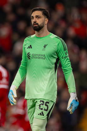 Football - FA Cup - 3rd Round - Liverpool FC v Barnsley FC LIVERPOOL, ENGLAND - Monday, January 12, 2026: Liverpool s goalkeeper Giorgi Mamardashvili during the FA Cup 3rd Round match between Liverpool FC and Barnsley FC at Anfield. (Photo by David Rawcliffe Propaganda) LIVERPOOL Anfield MERSEYSIDE ENGLAND  Copyright: xPropagandaxPhotoxAgencyx P2026-01-12-Liverpool_Barnsley-50