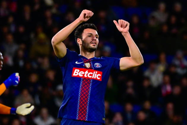 FOOTBALL : PSG vs PFC - Coupe de France - 12 01 2026 Goncalo Ramos ( PSG ) during the French Cup match between Paris Saint Germain and Paris Football Club at Parc Des Princes on January 12 , 2026 in Paris, France. ( Photo by Federico Pestelini PsnewZ ) - ParisFrance Copyright: xFedericoxPestelinix