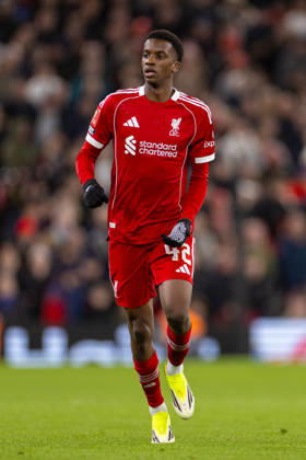 Football - FA Cup - 3rd Round - Liverpool FC v Barnsley FC LIVERPOOL, ENGLAND - Monday, January 12, 2026: Liverpool s Trey Nyoni during the FA Cup 3rd Round match between Liverpool FC and Barnsley FC at Anfield. (Photo by David Rawcliffe Propaganda) LIVERPOOL Anfield MERSEYSIDE ENGLAND  Copyright: xPropagandaxPhotoxAgencyx P2026-01-12-Liverpool_Barnsley-105