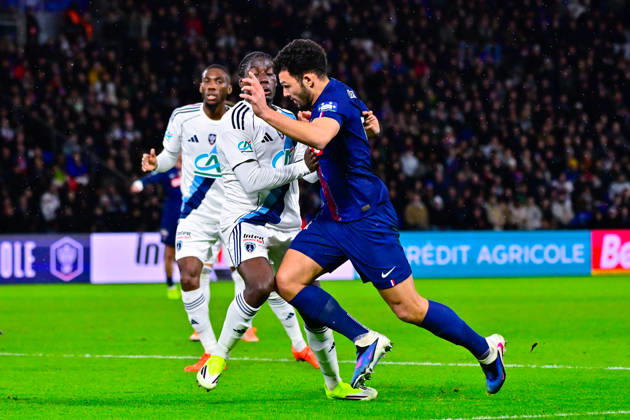FOOTBALL : PSG vs PFC - Coupe de France - 12 01 2026 Goncalo Ramos ( PSG ) during the French Cup match between Paris Saint Germain and Paris Football Club at Parc Des Princes on January 12 , 2026 in Paris, France. ( Photo by Federico Pestelini PsnewZ ) - ParisFrance Copyright: xFedericoxPestelinix