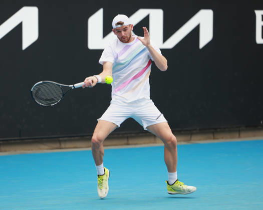 Jerome Kym SUI , Australian Open 2026 Qualifier, Melbourne Park, Melbourne, Victoria, Australia Copyright: xJuergenxHasenkopfx