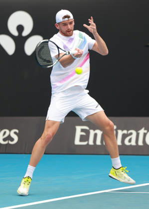 Jerome Kym SUI , Australian Open 2026 Qualifier, Melbourne Park, Melbourne, Victoria, Australia Copyright: xJuergenxHasenkopfx