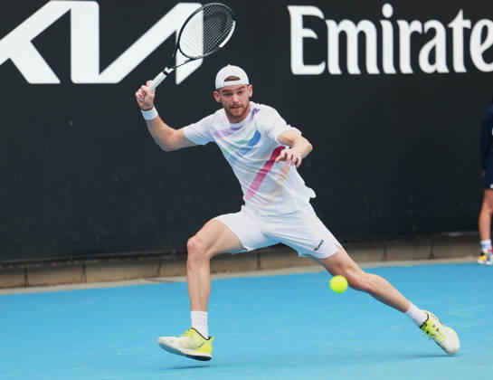 Jerome Kym SUI , Australian Open 2026 Qualifier, Melbourne Park, Melbourne, Victoria, Australia Copyright: xJuergenxHasenkopfx