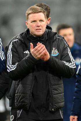 Newcastle United v Manchester City - Carabao Cup Semi Final First Leg Eddie Howe manages Newcastle United FC during the Carabao Cup Semi-Final First Leg match between Newcastle United and Manchester City at St. James s Park in Newcastle, on January 13, 2026. Newcastle Tyne and Wear United Kingdom Copyright: xMIxNewsx originalFilename:fletcher-newcastl260113_npbRw