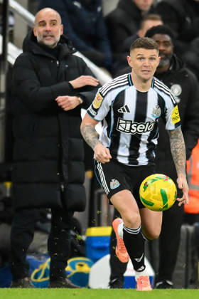 Newcastle United v Manchester City - Carabao Cup Semi Final First Leg Kieran Trippier of Newcastle United participates in the Carabao Cup Semi Final First Leg match between Newcastle United and Manchester City at St. James s Park in Newcastle, on January 13, 2026. Newcastle Tyne and Wear United Kingdom Copyright: xMIxNewsx originalFilename:fletcher-newcastl260113_nphli