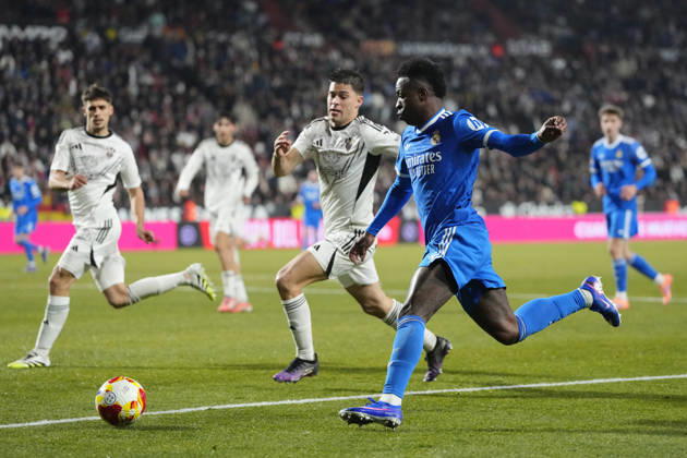 Albacete Balompie v Real Madrid - Copa del Rey ALBACETE, SPAIN - JANUARY 14: Vinicius Junior left winger of Real Madrid and Brazil in action during the Copa del Rey round of 16 match between Albacete Balompie and Real Madrid at Estadio Carlos Belmonte on January 14, 2026 in Albacete, Spain. Jose Hernandez Anadolu Albacete Spain. Editorial use only. Please get in touch for any other usage. Copyright: x2026xAnadoluxJosexHernandezx