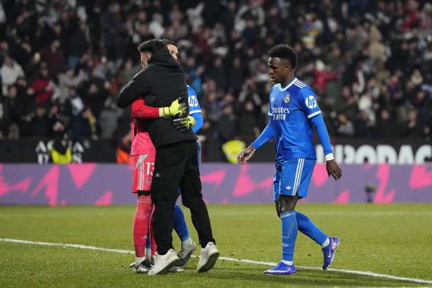 Albacete Balompie v Real Madrid - Copa del Rey ALBACETE, SPAIN - JANUARY 14: Vinicius Junior left winger of Real Madrid and Brazil dejected after loss the Copa del Rey round of 16 match between Albacete Balompie and Real Madrid at Estadio Carlos Belmonte on January 14, 2026 in Albacete, Spain. Jose Hernandez Anadolu Albacete Spain. Editorial use only. Please get in touch for any other usage. Copyright: x2026xAnadoluxJosexHernandezx