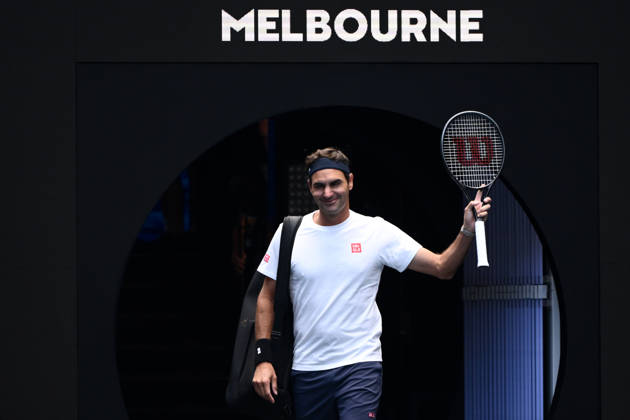 Tennis, Australian Open, Gastauftritt von Roger Federer