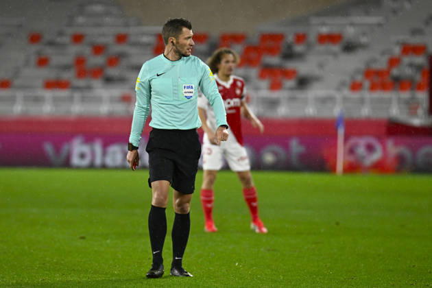 FOOTBALL : AS Monaco VS FC Lorient - Ligue 1 McDonald s - 16 01 2026 Referee Willy Delajod during the Ligue 1 McDonald™s match between AS Monaco and FC Lorient on January 16, 2026 at the Louis II Stadium in Monaco. MonacoMonaco  Copyright: xWilliamxCannarellax