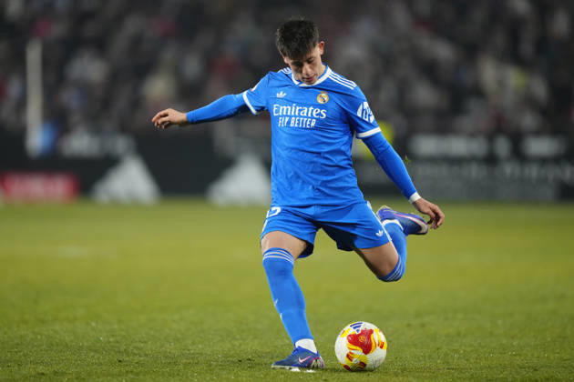 Albacete Balompie v Real Madrid - Copa del Rey Arda Guler attacking midfield of Real Madrid and Turkiye during the Copa del Rey round of 16 match between Albacete Balompie and Real Madrid at Estadio Carlos Belmonte on January 14, 2026 in Albacete, Spain. Albacete Spain Copyright: xJosexBretonx originalFilename:bretonhernandez-albacete260114_npEgi