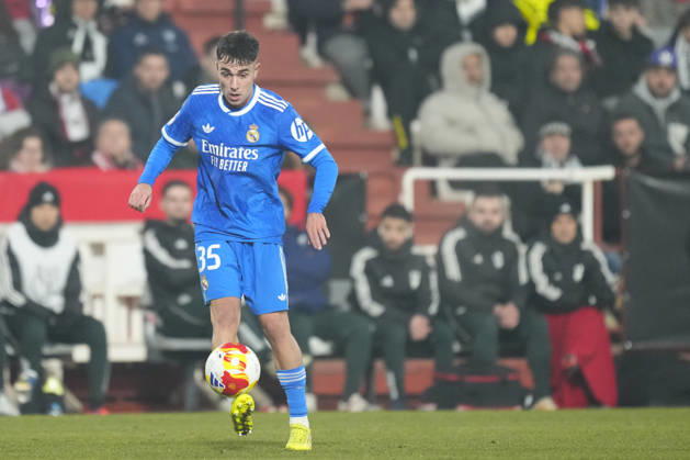 Albacete Balompie v Real Madrid - Copa del Rey David Jimenez right-back of Real Madrid and Spain controls the ball during the Copa del Rey round of 16 match between Albacete Balompie and Real Madrid at Estadio Carlos Belmonte on January 14, 2026 in Albacete, Spain. Albacete Spain Copyright: xJosexBretonx originalFilename:bretonhernandez-albacete260114_npnSI