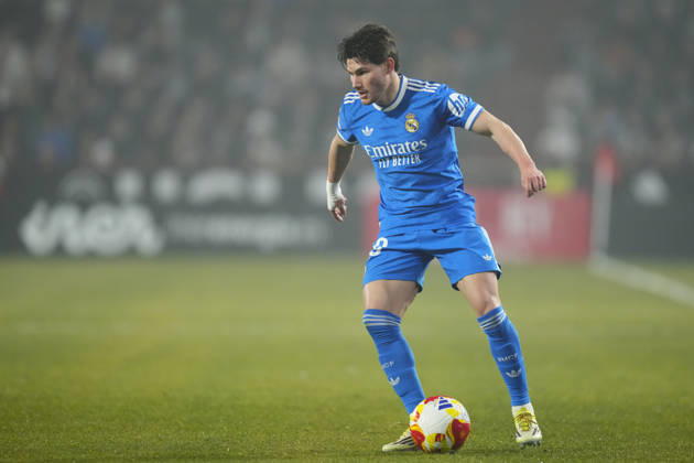 Albacete Balompie v Real Madrid - Copa del Rey Fran Garcia left-back of Real Madrid and Spain during the Copa del Rey round of 16 match between Albacete Balompie and Real Madrid at Estadio Carlos Belmonte on January 14, 2026 in Albacete, Spain. Albacete Spain Copyright: xJosexBretonx originalFilename:bretonhernandez-albacete260114_npSYw
