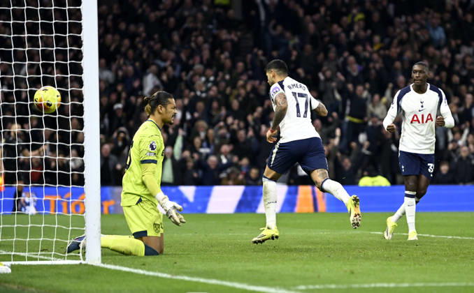 Tottenham Hotspur V West Ham. Premier League. GOAL. Cristian Romero (Spurs) celebrates scoring the first Spurs goal during the Tottenham Hotspur V West Ham Premier League match at the Tottenham Hotspur Stadium, London. Tottenham Tottenham Hotspur Stadium UK Copyright: xMartinxDaltonx Spurs_vs_WestHam_170126_MD_018