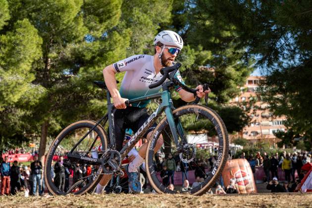 Dutch Joris Nieuwenhuis pictured in action during the Men s Elite race at the cyclocross cycling event in Benidorm, Spain, Sunday 18 January 2026, stage 10 12 in the UCI World Cup competition. DAVIDxPINTENS x156828577x