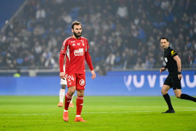 Olympique Lyonnais v Stade Brestois 29 - Ligue 1 McDonald s 2025 2026 24 Lucas TOUSART (sb29) during the Ligue 1 McDonald s match between Lyon and Brest at Groupama Stadium on January 18, 2026 in Lyon, France. Lyon France Copyright: xFEPx 776348250