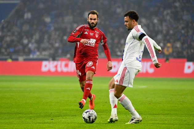 Olympique Lyonnais v Stade Brestois 29 - Ligue 1 McDonald s 2025 2026 24 Lucas TOUSART (sb29) during the Ligue 1 McDonald s match between Lyon and Brest at Groupama Stadium on January 18, 2026 in Lyon, France. Lyon France Copyright: xFEPx 776348250