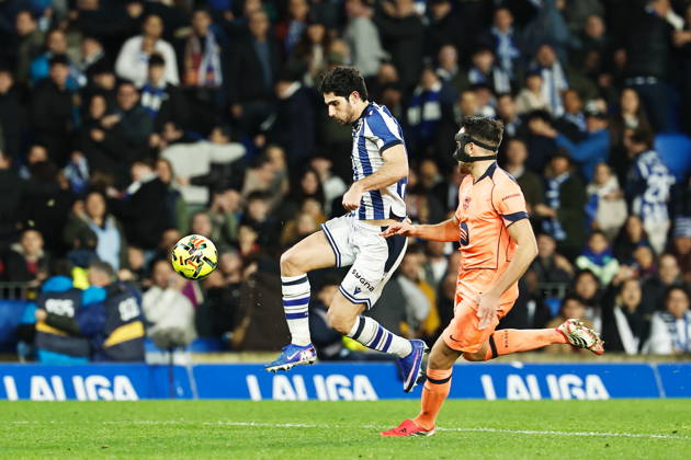 GoncaloGuedes (Sociedad), JANUARY 18, 2026 - Football Soccer : Spanish LaLiga EA Sports match between Real Sociedad - Club Atletico de Madrid at the Estadio de Anoeta in San Sebastian, Spain. Noxthirdxpartyxsales aflo_316586897