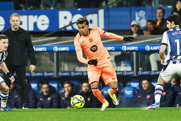 Lamine Yamal (Barcelona), JANUARY 18, 2026 - Football Soccer : Spanish LaLiga EA Sports match between Real Sociedad - Club Atletico de Madrid at the Estadio de Anoeta in San Sebastian, Spain. Noxthirdxpartyxsales aflo_316587181