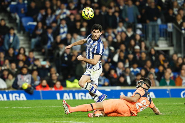 Goncalo Guedes (Sociedad), JANUARY 18, 2026 - Football Soccer : Spanish LaLiga EA Sports match between Real Sociedad - FC Barcelona, Barca at the Estadio de Anoeta in San Sebastian, Spain. Noxthirdxpartyxsales aflo_316665977