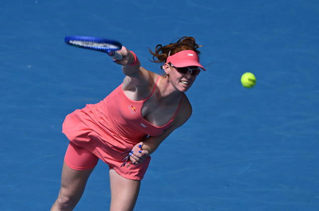 TENNIS AUSTRALIAN OPEN, Maya Joint of Australia serves during the Women™s 1st round match against Tereza Valentova of the Czech Republic on day 3 of the 2026 Australian Open tennis tournament at Melbourne Park in Melbourne, Tuesday, January 20, 2026. ( NO ARCHIVING MELBOURNE VICTORIA AUSTRALIA Copyright: xJAMESxROSSx 20260120126448635126