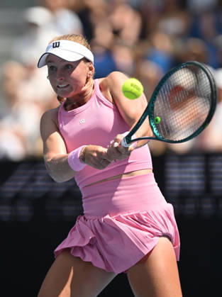 TENNIS AUSTRALIAN OPEN, Taylah Preston of Australia in action during the Women™s 1st round match against Shuai Zhang of China on day 3 of the 2026 Australian Open tennis tournament at Melbourne Park in Melbourne, Tuesday, January 20, 2026. ( NO ARCHIVING MELBOURNE VICTORIA AUSTRALIA  Copyright: xLUKASxCOCHx 20260120189378025985