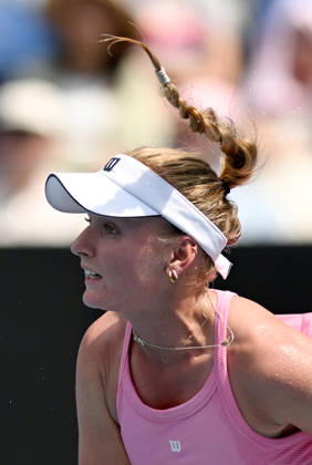 TENNIS AUSTRALIAN OPEN, Taylah Preston of Australia in action during the Women™s 1st round match against Shuai Zhang of China on day 3 of the 2026 Australian Open tennis tournament at Melbourne Park in Melbourne, Tuesday, January 20, 2026. ( NO ARCHIVING MELBOURNE VICTORIA AUSTRALIA  Copyright: xLUKASxCOCHx 20260120133728244503